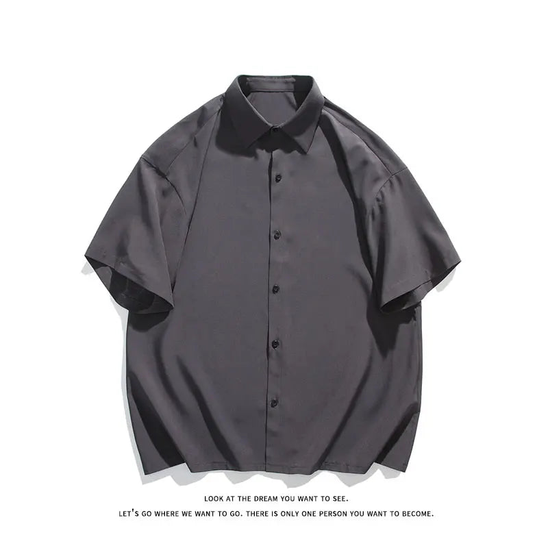 LEGIBLE Casual Short Sleeve Shirts for Men 4XL 5XL