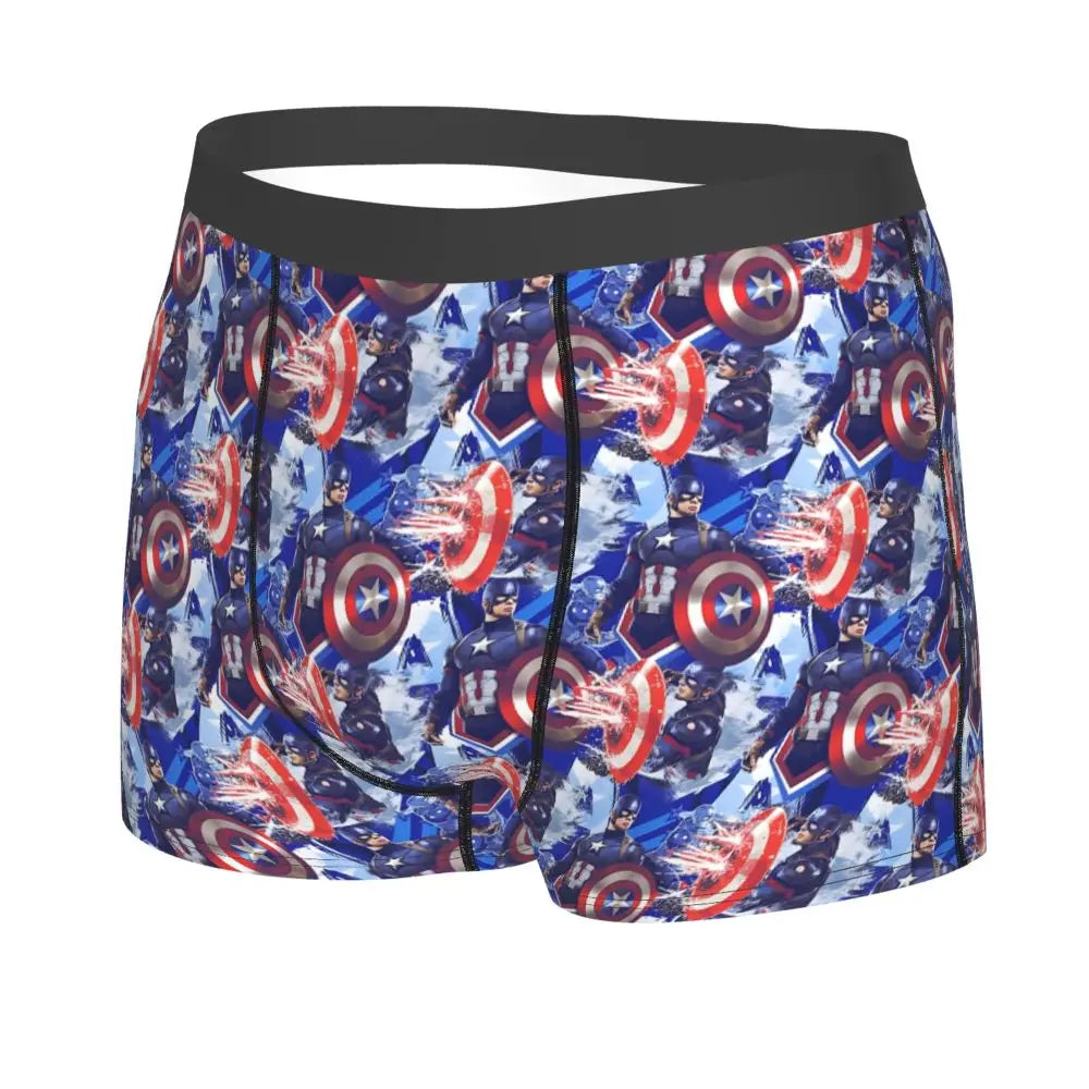 Captain America Comics Design Boxer Shorts for Men by MINISO