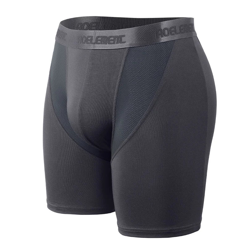 Men's Breathable Mesh Boxer Shorts in Black and Gray