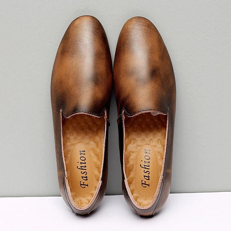 Men's Genuine Leather Casual Loafers Driving Shoes