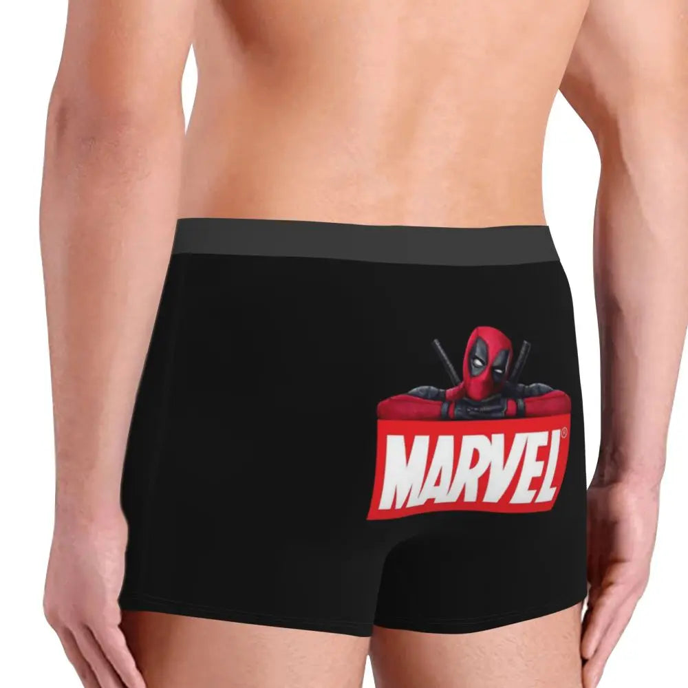 Deadpool Boxer Shorts for Men - Lycra Polyester Blend
