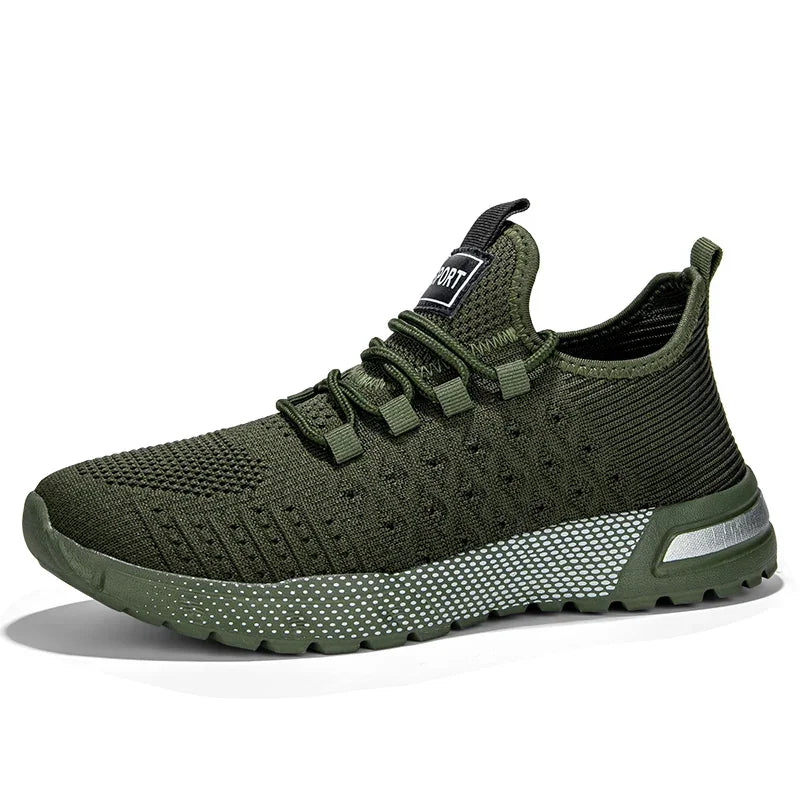 Mens Lightweight Breathable Lace Up Running Shoes
