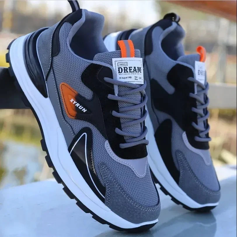 Men's Sneakers Lace-Up Air Mesh Running Shoes