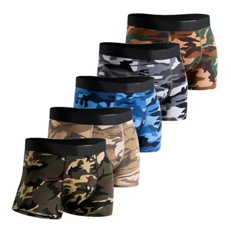 Camouflage Cotton Boxer Shorts by MOONBIFFY