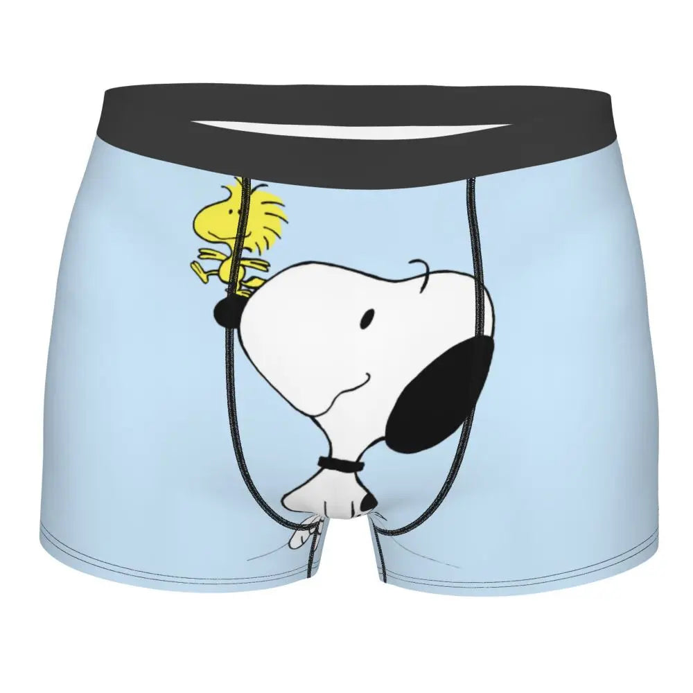 Snoopy Boxer Briefs for Men - Giggle Print Polyester Blend