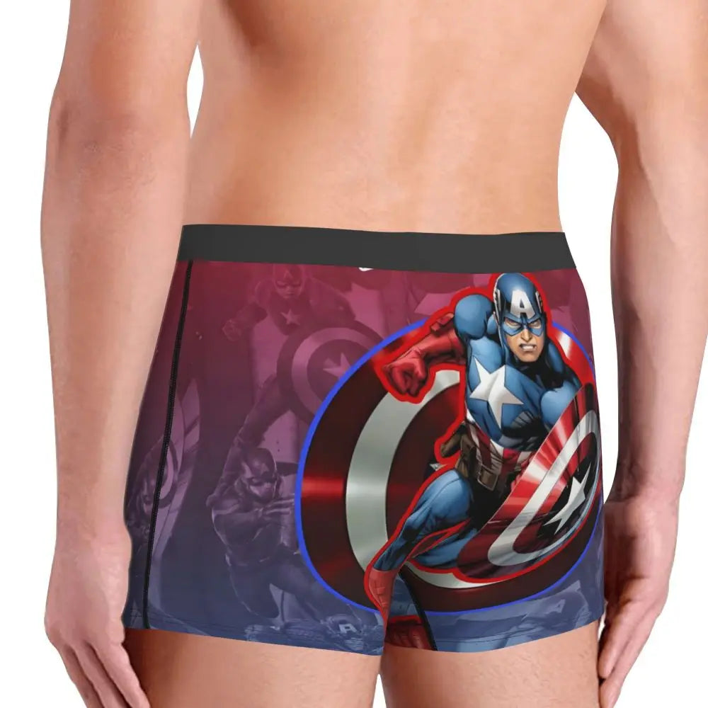 Captain America Comics Design Boxer Shorts for Men by MINISO