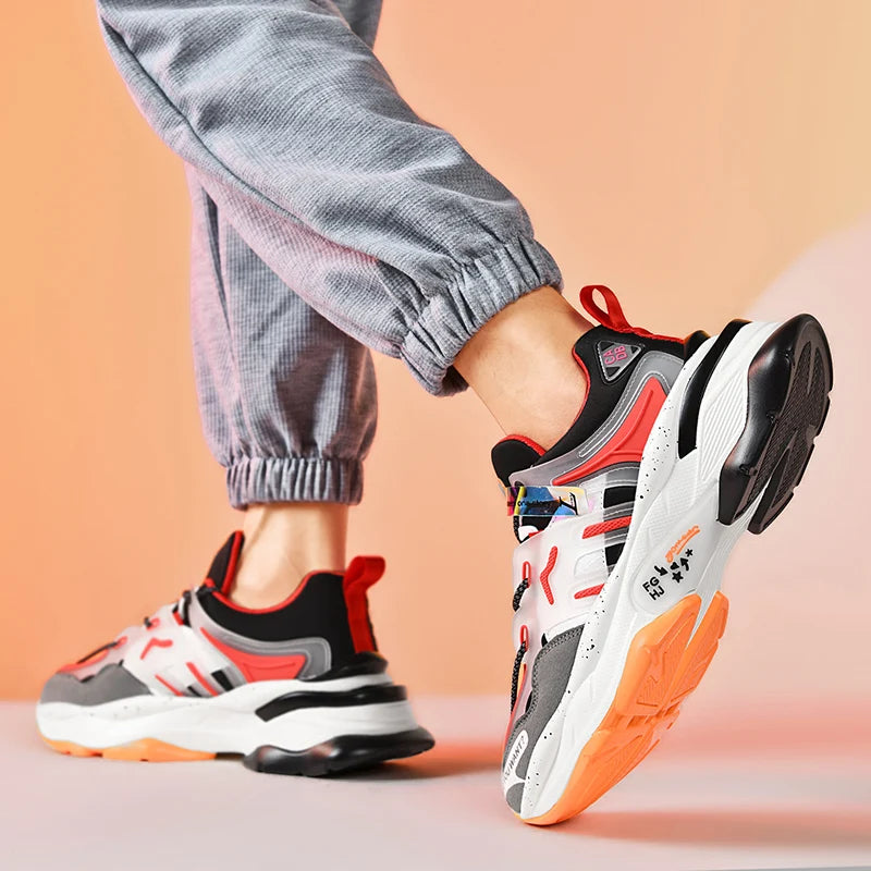 Men's Casual Lace-Up Sneakers with Breathable Air Mesh