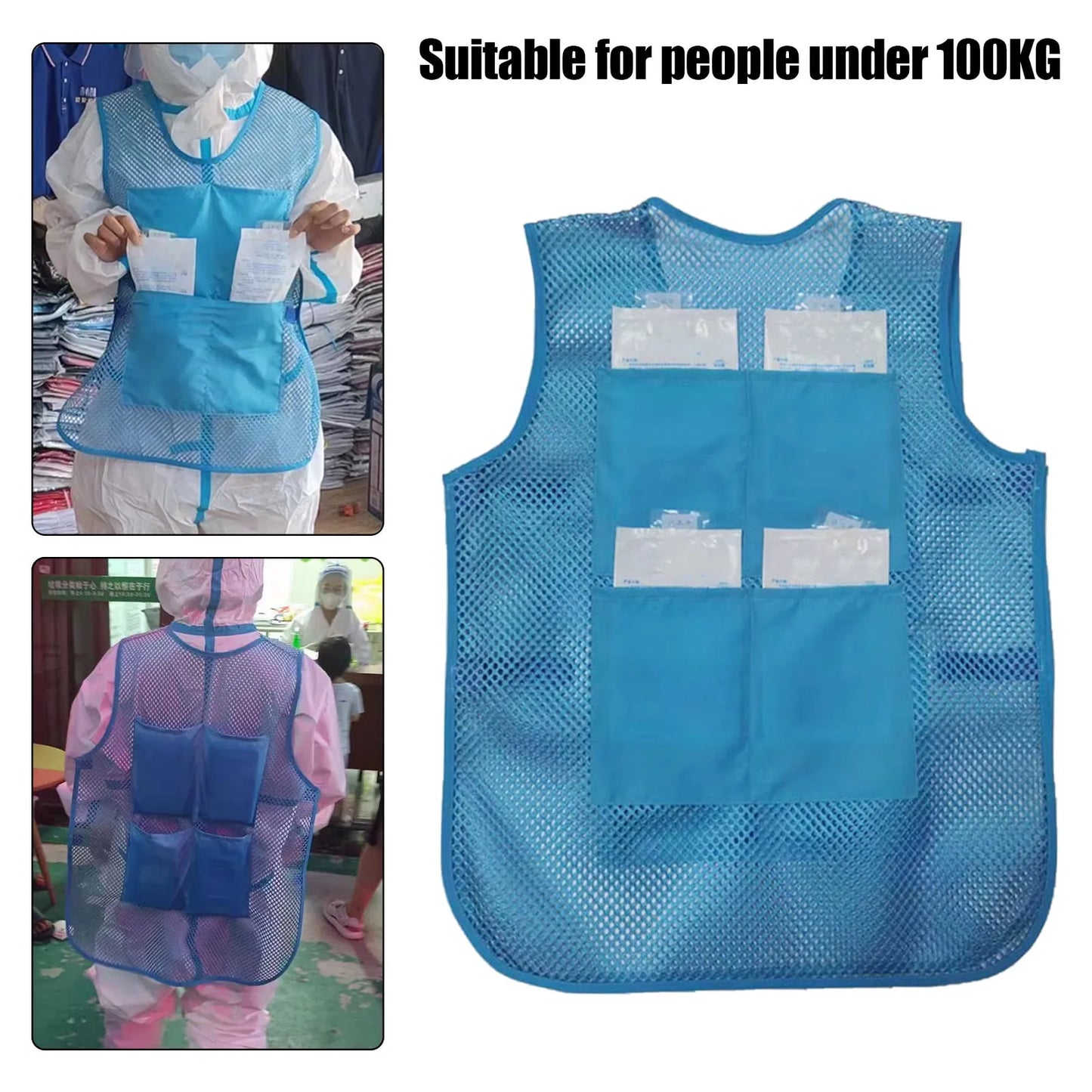 Summer Cycling Vest with Ice Packs for Outdoor Use