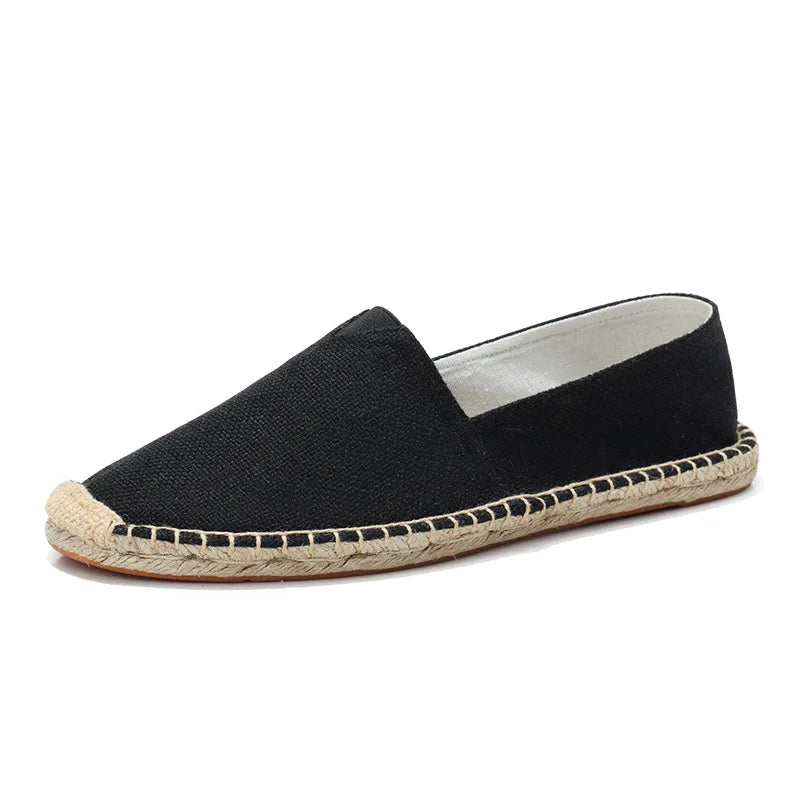 Mens Canvas Slip-On Espadrilles for Summer Casual Wear