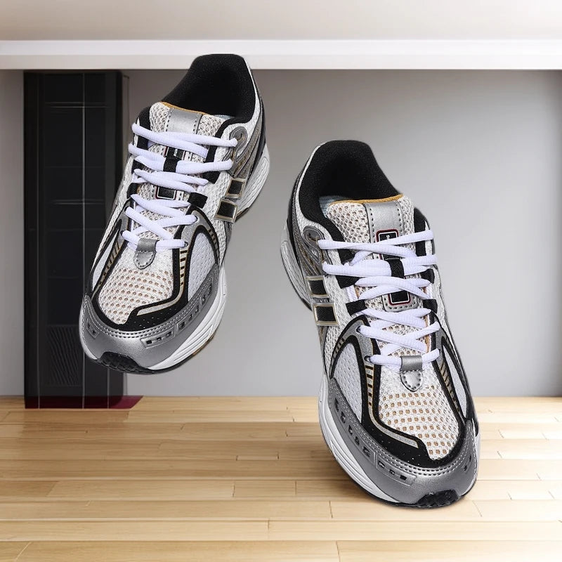 Women's Leather Lace-Up Sports Shoes for Spring and Autumn