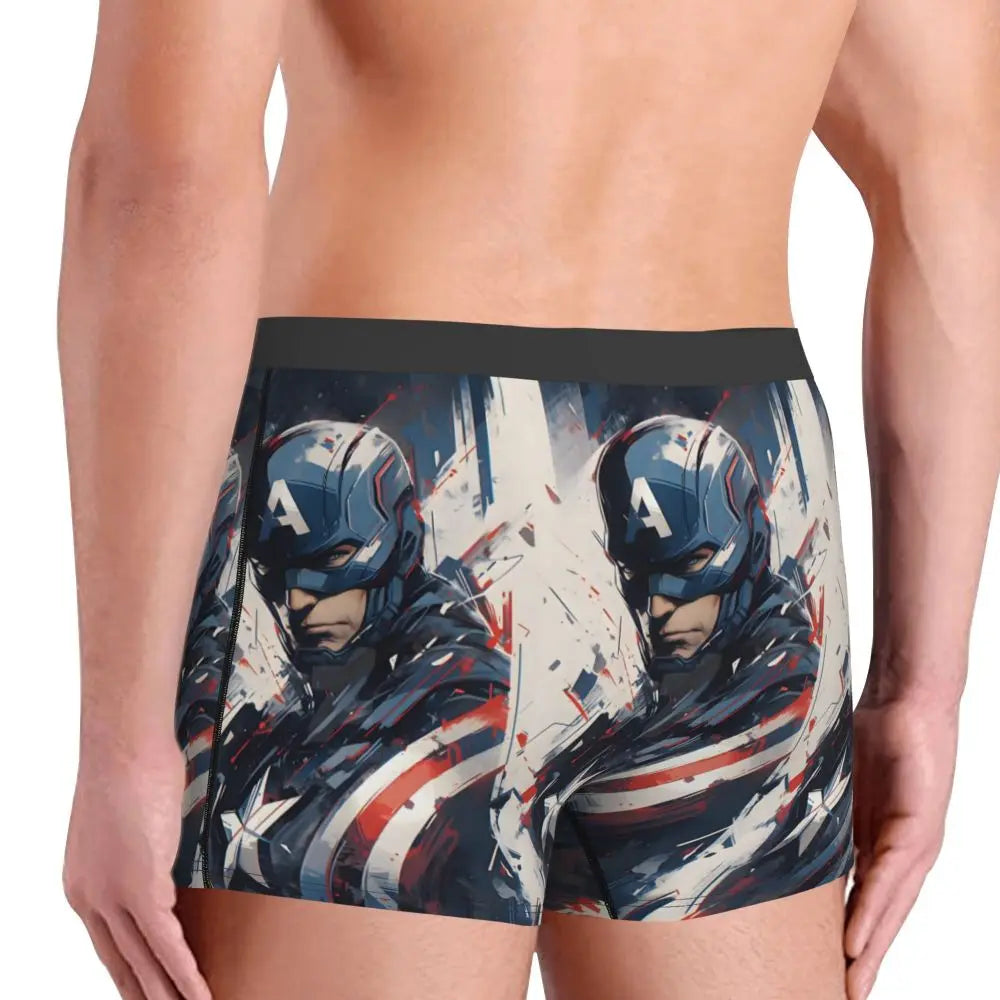 Captain America Comics Design Boxer Shorts for Men by MINISO