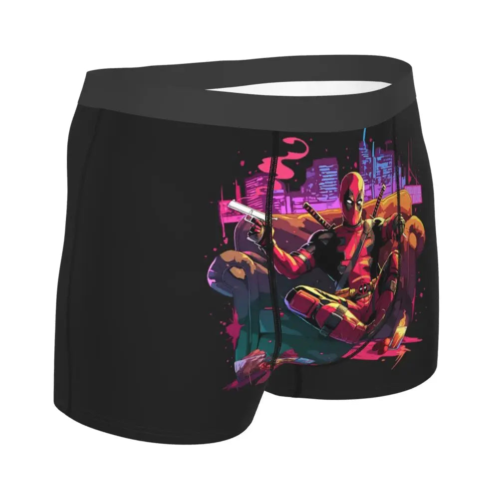 Deadpool Boxer Shorts for Men - Lycra Polyester Blend