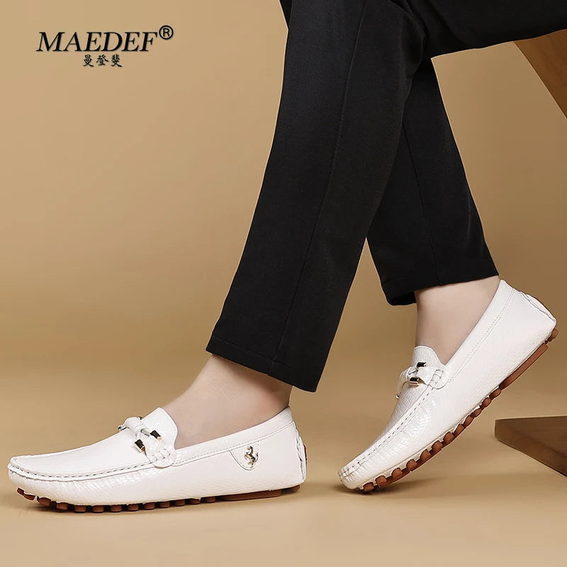 MAEDEF Men's PU Loafers Slip-On Casual Shoes