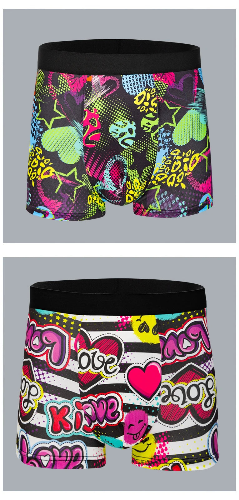 Men's Boxer Shorts 5-Pack Polyester Print