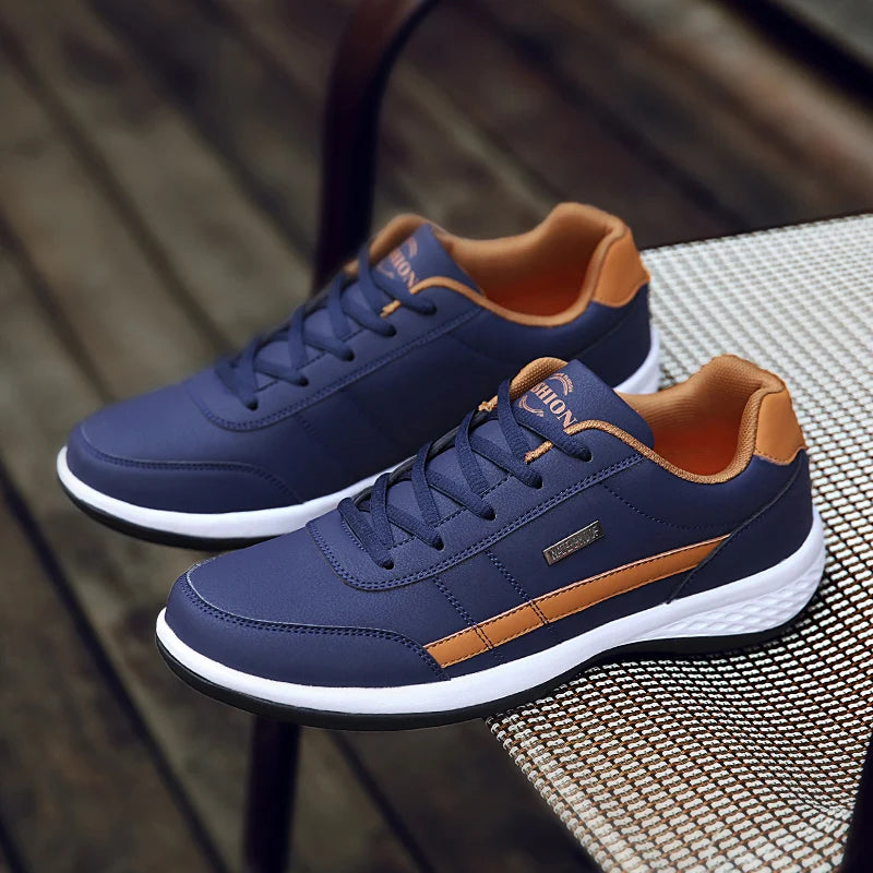 Men's Casual Sports Shoes Breathable Leather Non-Slip