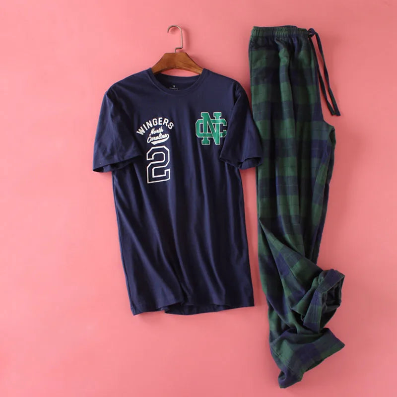 Negroke Knit Cotton Short Sleeve Pyjamas for Men