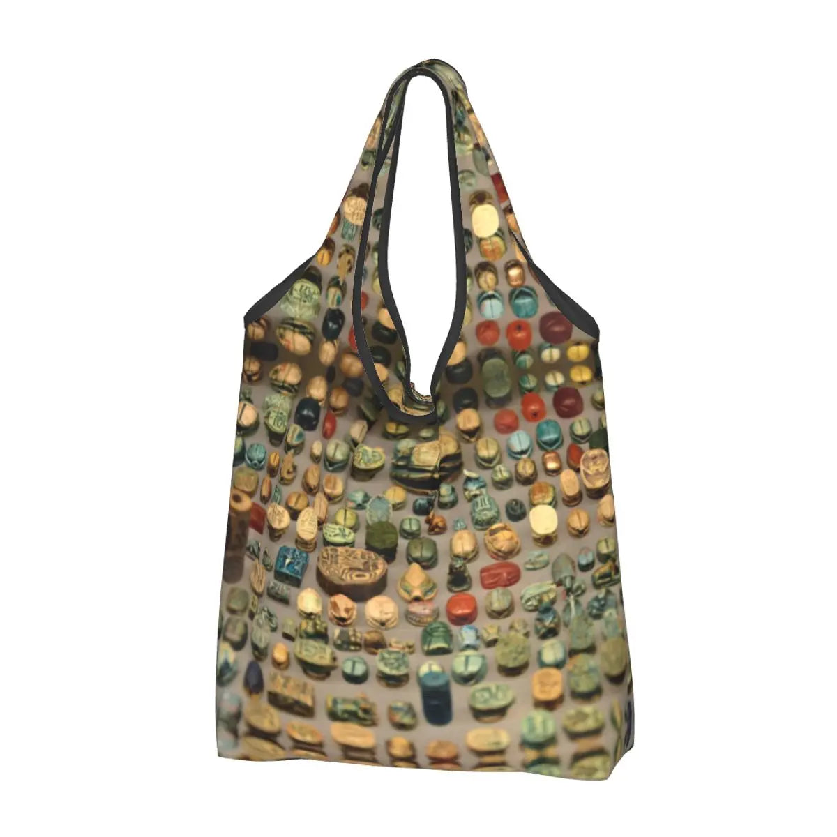 Egyptian Eye Of Horus Grocery Shopping Bags Custom Shopper Tote Shoulder Bag Portable Ancient Egypt Hieroglyphics Handbag