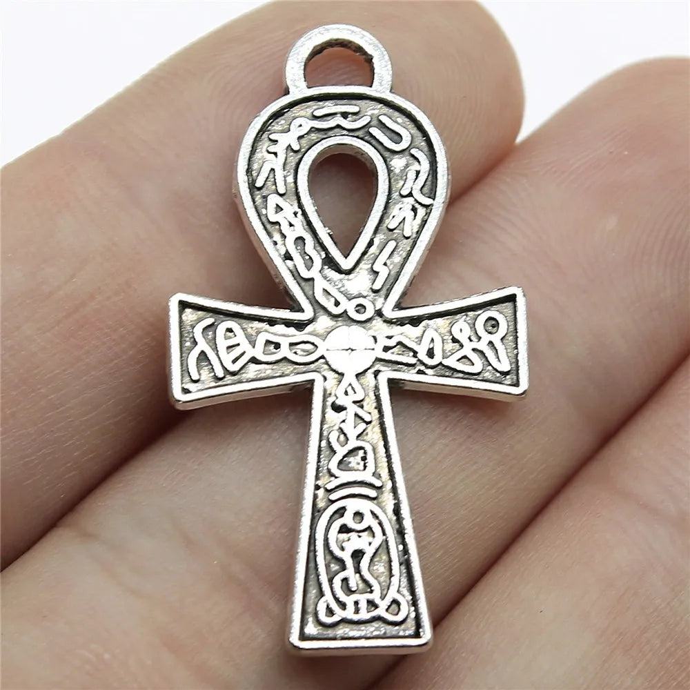 Pharaoh Gemeidax Double Sided Ankh Cross Charm Ankh Pendant