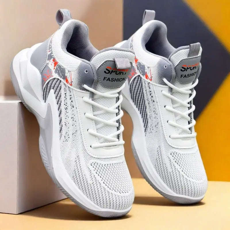Men's High-Top Basketball Sneakers Breathable Sport Shoes