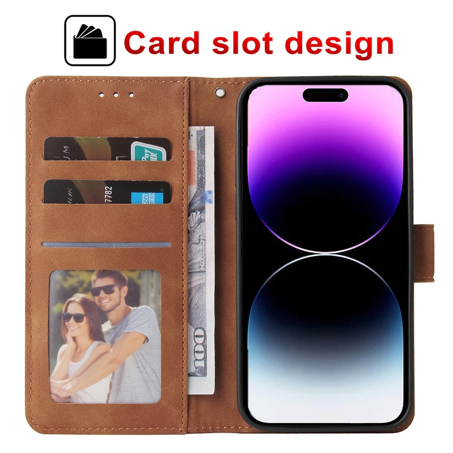 Brand ZZXX Leather Wallet Phone Case For iPhone 16e 16 Pro Max  Plus Flip Card