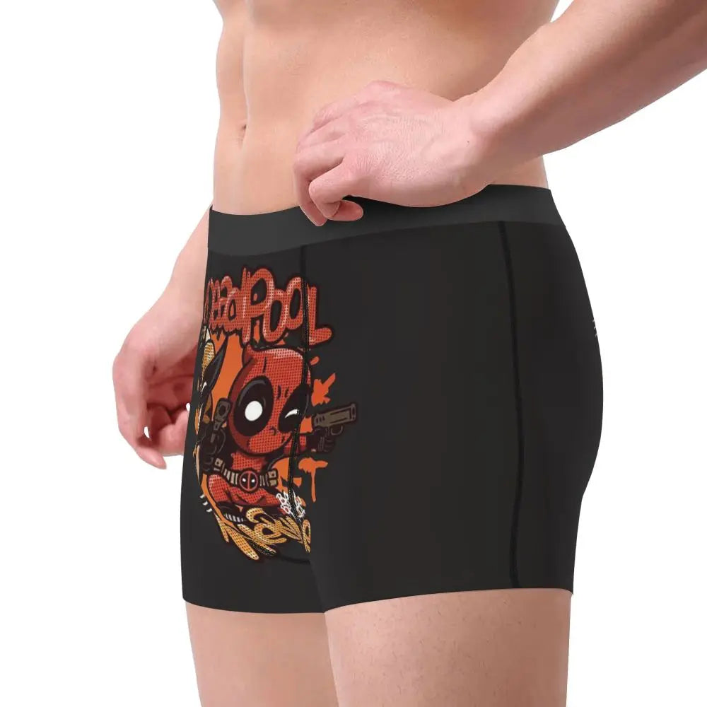 Deadpool Boxer Shorts for Men - Lycra Polyester Blend