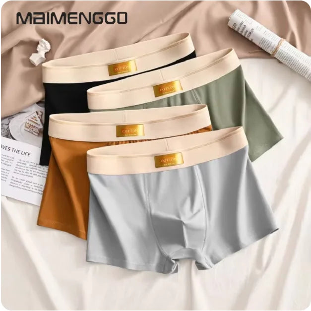 Men's Cotton Boxer Shorts 4 Pack Large Size L-7XL