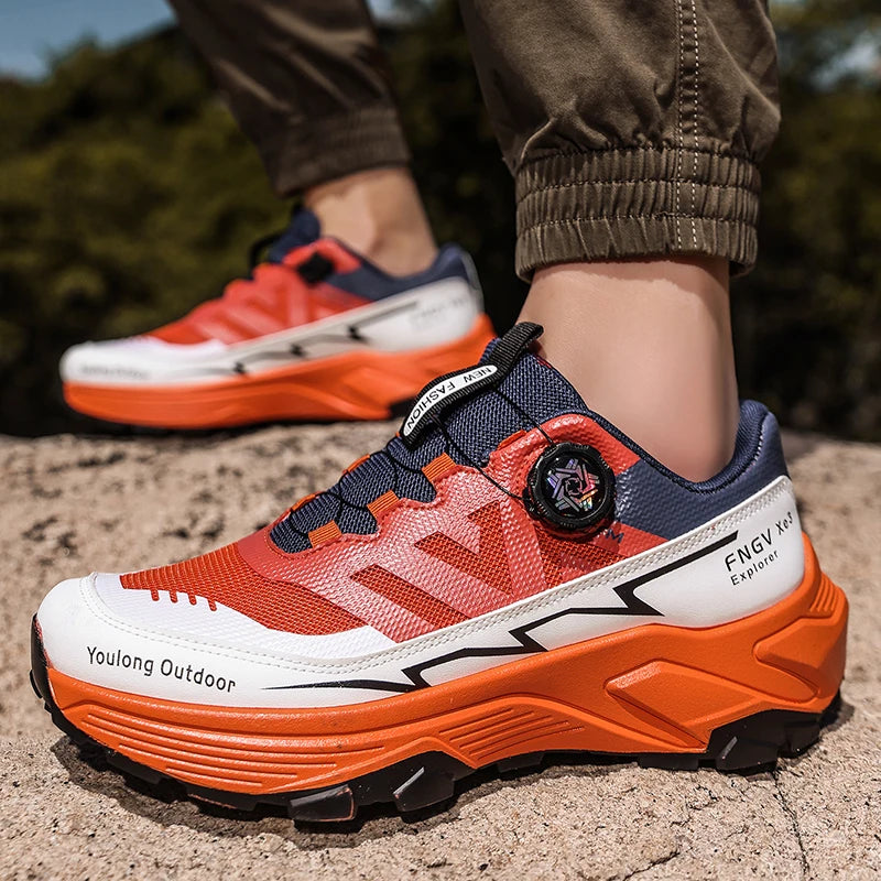 Men's Casual Outdoor Sneakers with Shock-Absorbing Sole