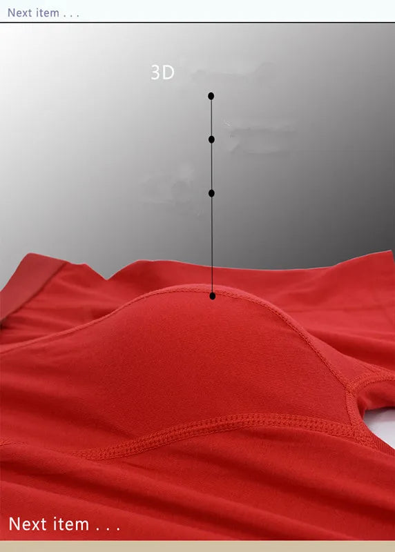 Cotton Boxer Shorts for Men - Middle Waist U Convex