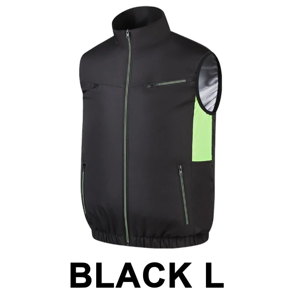 Wearable Cooling Fan Vest for Summer Camping and Fishing