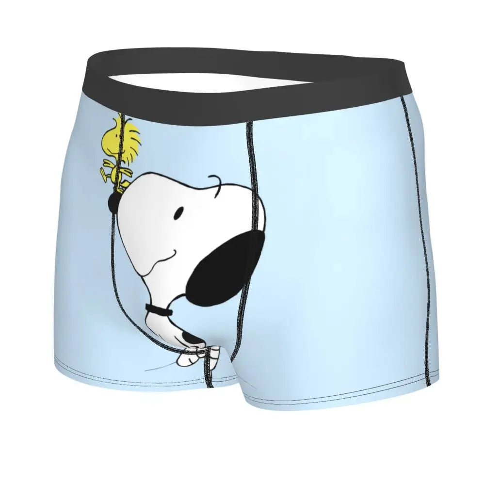 Snoopy Boxer Briefs for Men - Giggle Print Polyester Blend