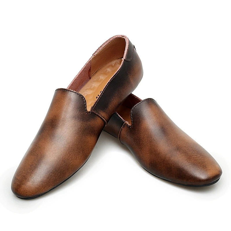 Men's Genuine Leather Casual Loafers Driving Shoes