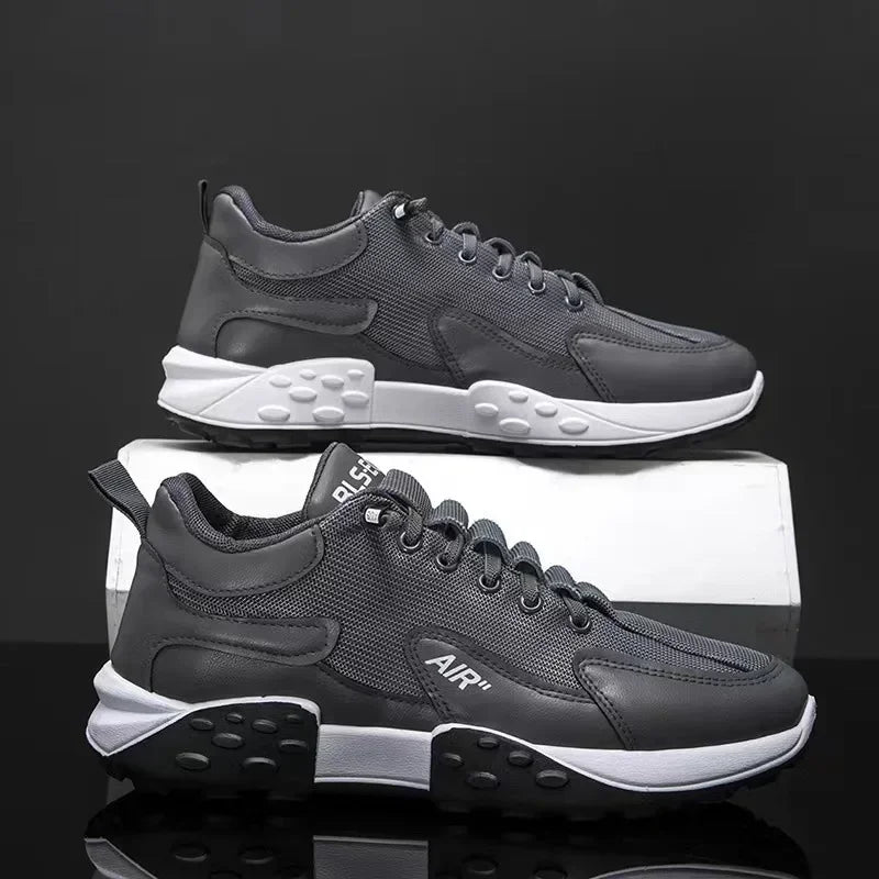 Thick Sole Men's Sneakers Lace Up Outdoor Running Shoes
