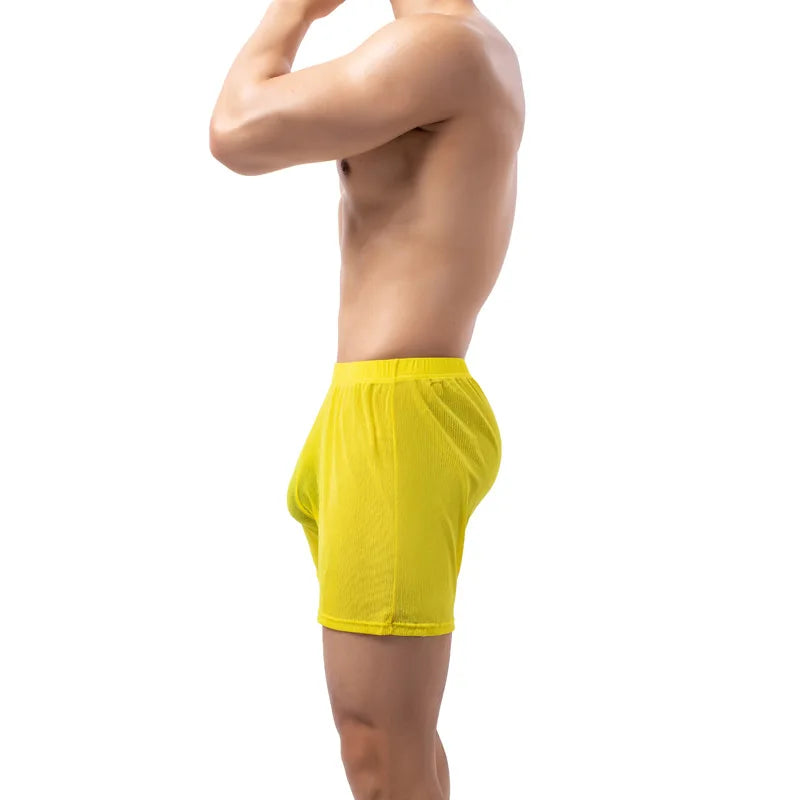 Men's Mesh Boxer Shorts Breathable Nylon Underwear