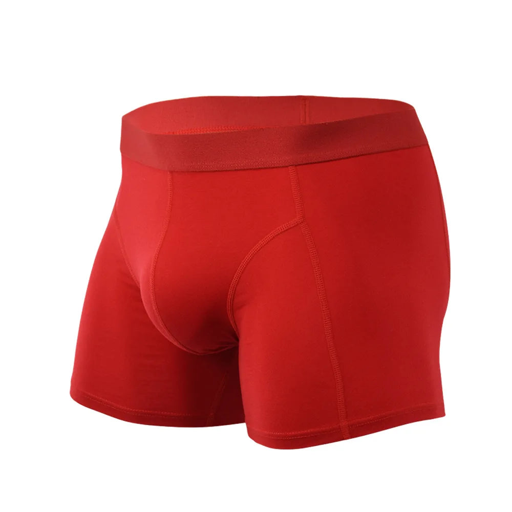 Cotton Boxer Shorts for Men - Middle Waist U Convex