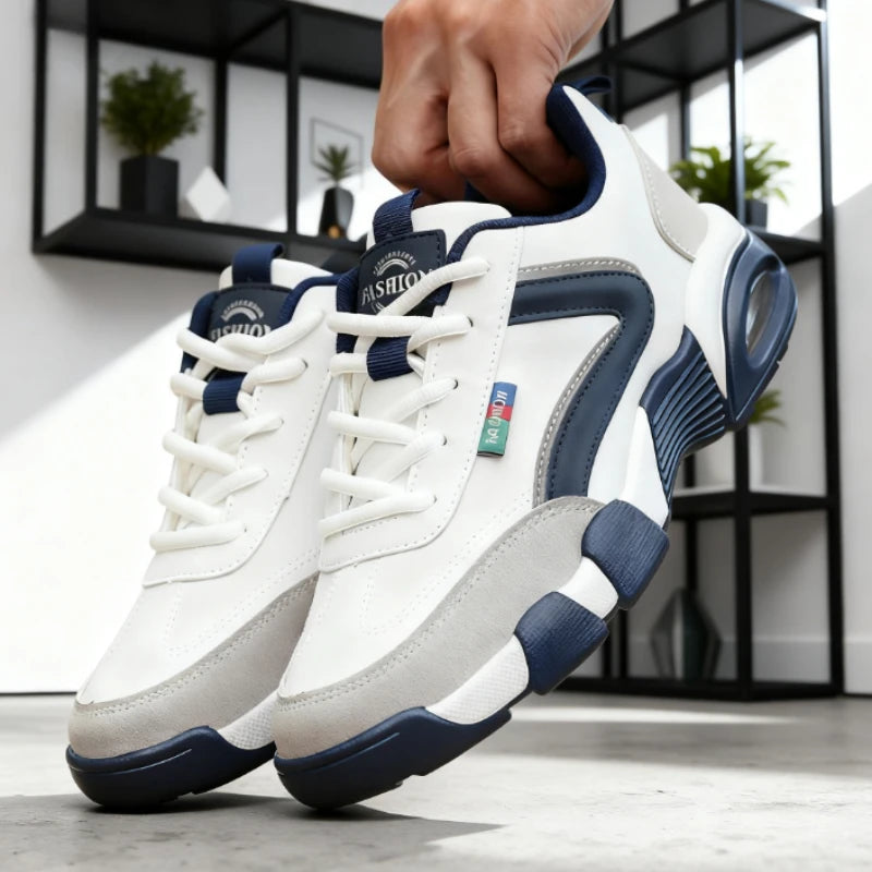 Men's Comfortable Lace-Up Sneakers with Anti Slip Feature