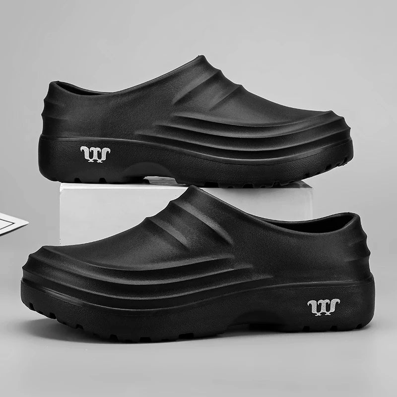 Size 48 Men's Waterproof Chef Sandals Anti-Slip Clogs