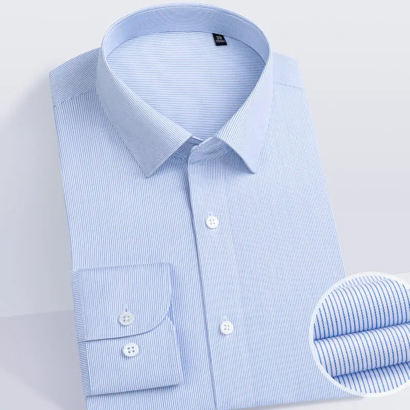 Non-Iron Cotton Blend Slim Fit Dress Shirt for Business