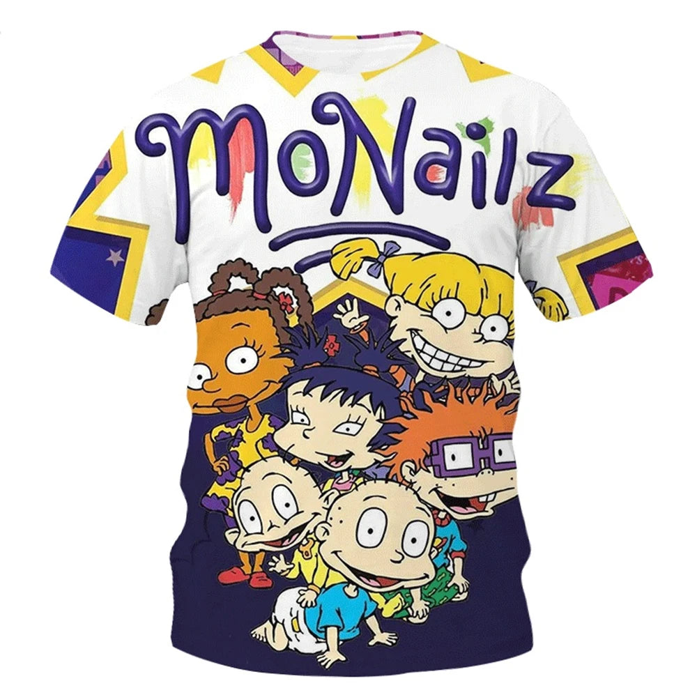 3D Printed Anime Character T-Shirt for Summer