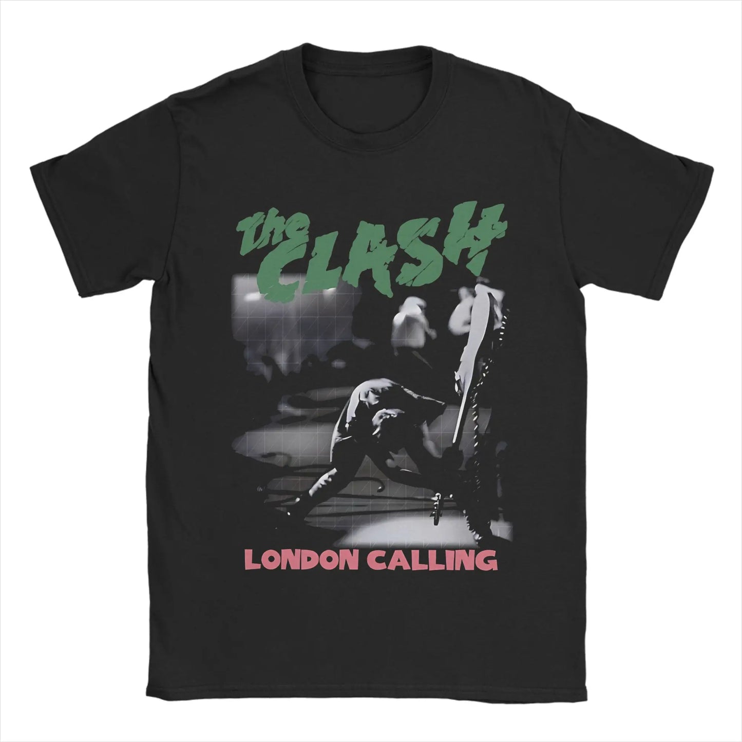 Mens Womens The Clash London Calling T Shirt Pure Cotton Print Tee Shirts  Top Clothing