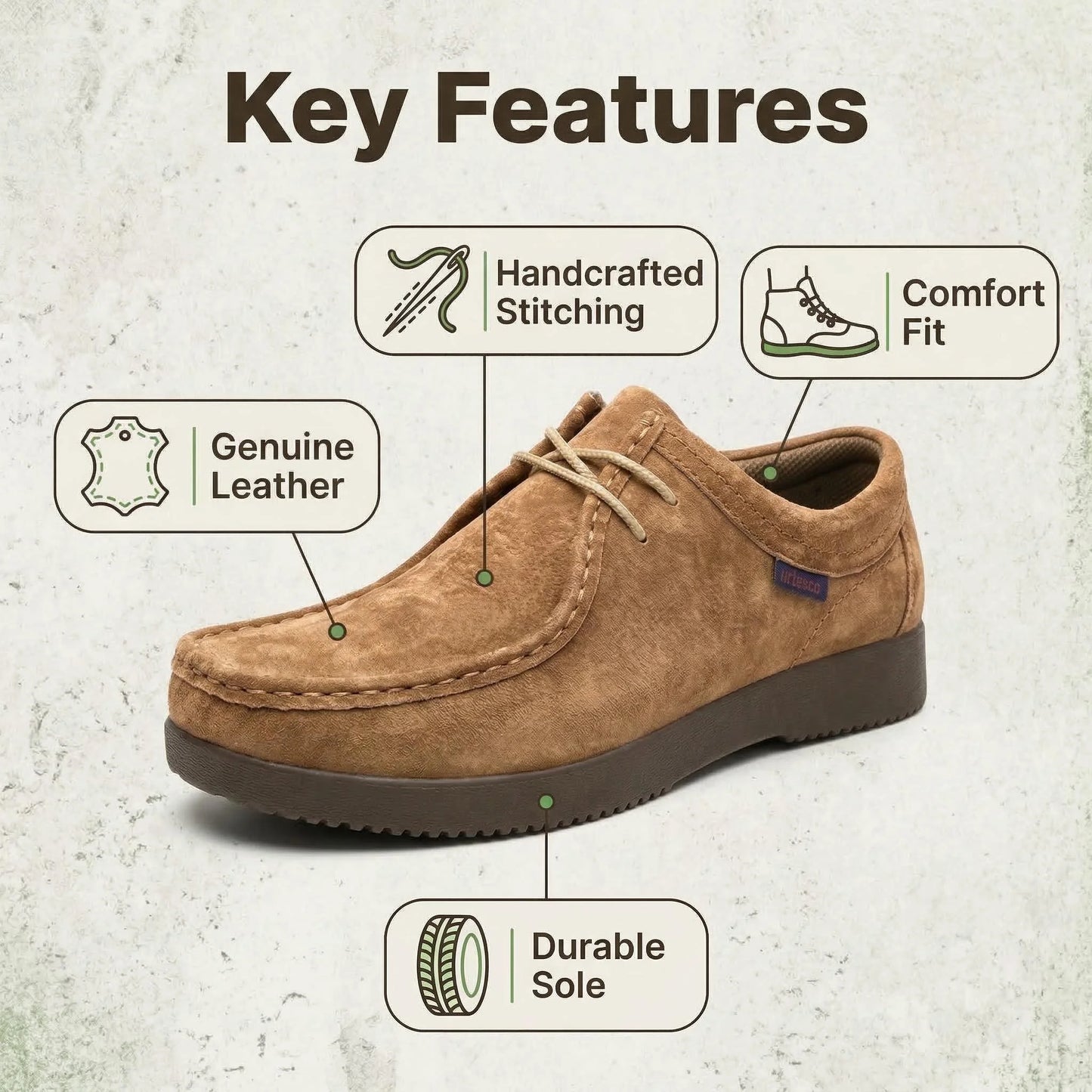 Men's Genuine Leather Hand-Sewn Loafers