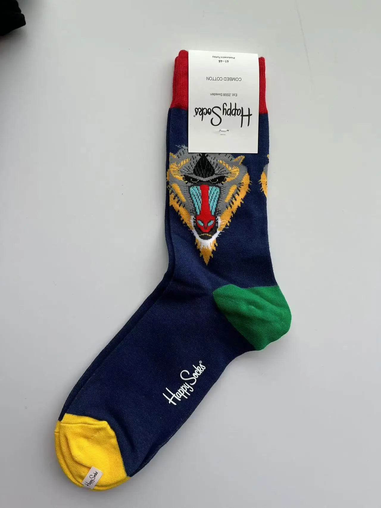 Men's Graphic Print Fun Happy Socks Casual Crew Dress Socks 41-46