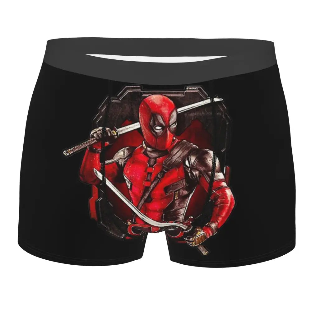Deadpool Boxer Shorts for Men - Lycra Polyester Blend