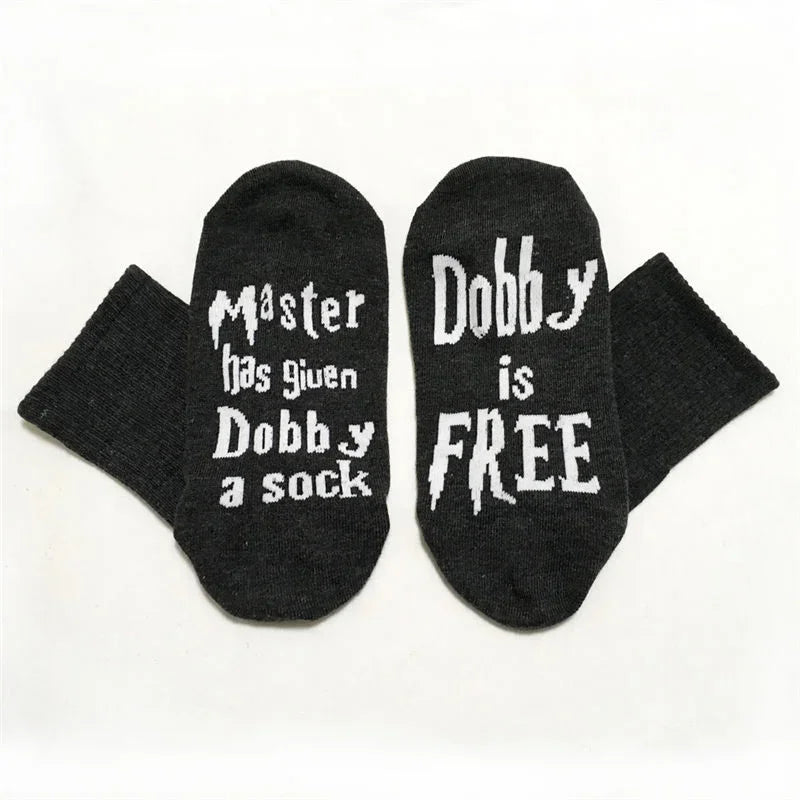 New High Quality Print Letter  is Free Funny Men Socks Striped Women Novelty Chaussettes Femme Spring Streetwear Cotton Sokken