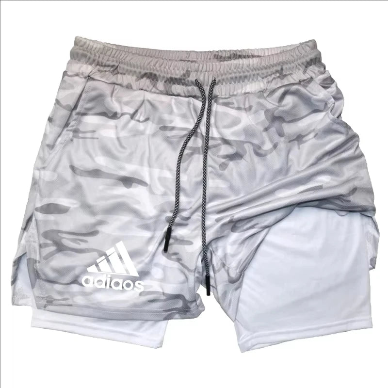 Men's compression shorts  running training sports shorts  summer gym  quick drying shorts in one