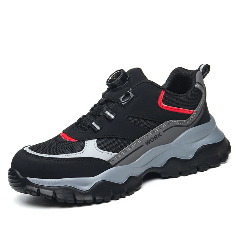 Men's Steel Toe Safety Boots Lightweight Black Sneakers