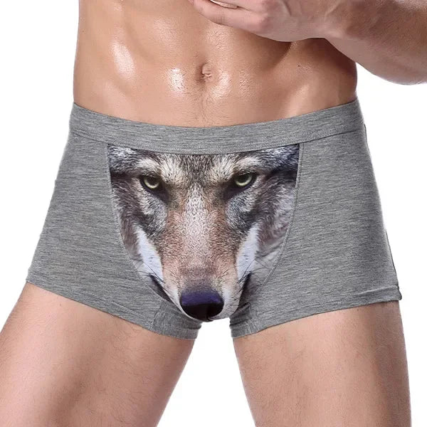 Men's Boxer Briefs Modal Wolf Print