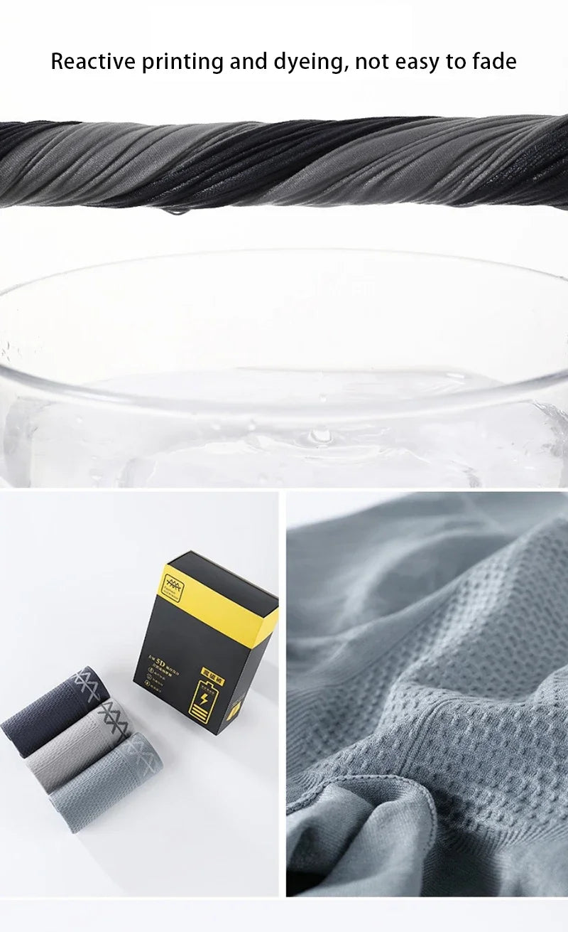 High Elasticity Seamless Men Boxers Honeycomb
