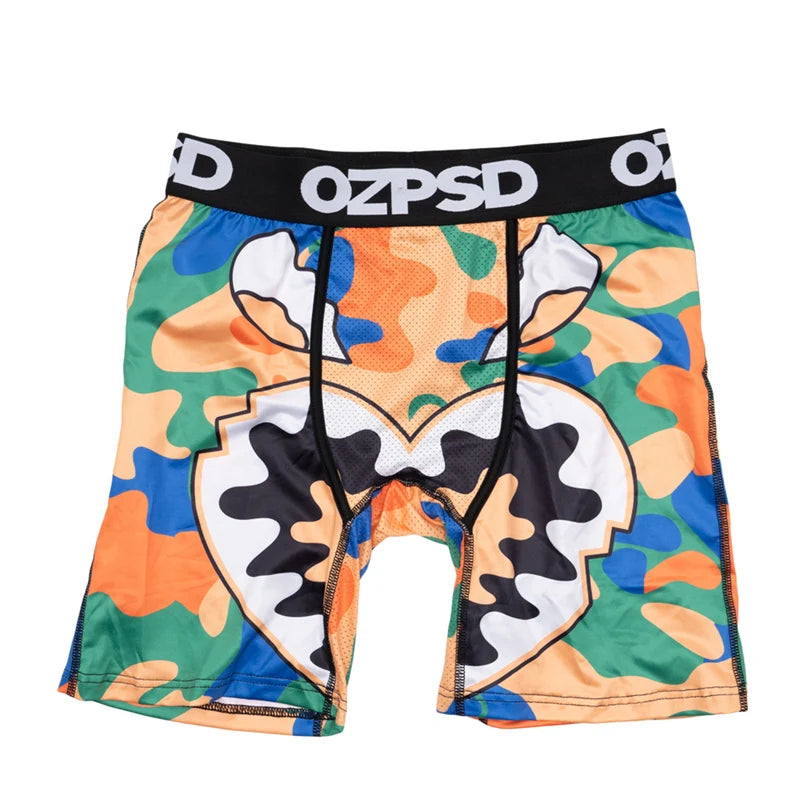 OZPSD Brand 1Pcs Men Underwear Boxers Breathable Swimming Sexy Man Underpants S-2XL Men's