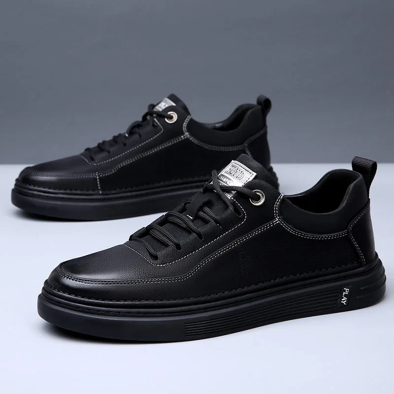 Genuine Leather Men's Casual Loafers Sneakers