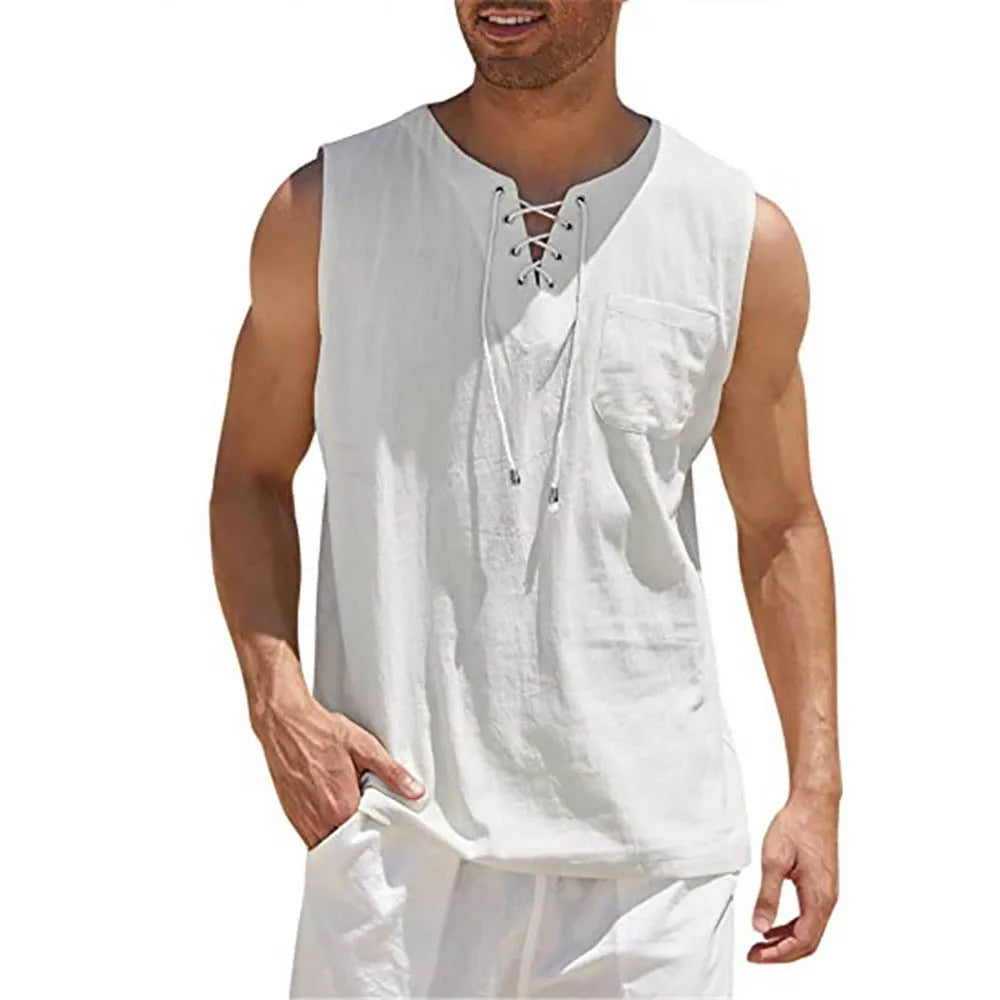Men's Summer Lightweight V-Neck Tank Top